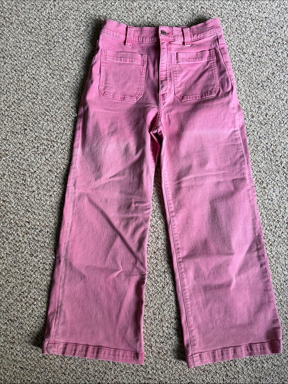 High-Rise Wide-Leg Women's Jeans in Pink